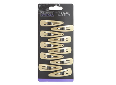 10x Hair Clips Snap Hairpins Slides Kirby Pins Set Women Baby Girls Metal Grip - ZYBUX